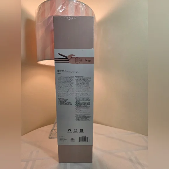 Lange Le Pirouette 25mm Rotating Curling Iron. Pink. New In Sealed Box - Picture 3 of 4